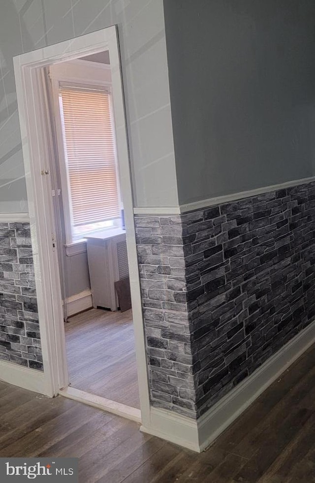 bathroom featuring hardwood / wood-style flooring