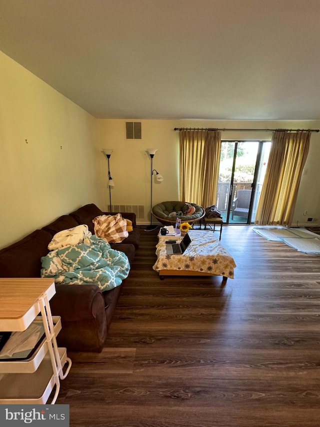 dining area featuring hardwood / wood-style flooring