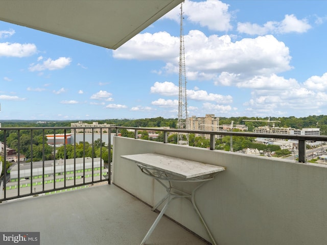 view of balcony