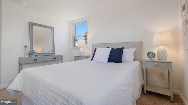 view of carpeted bedroom