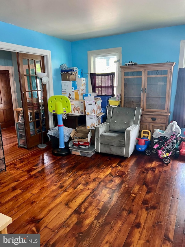 living room featuring hardwood / wood-style flooring