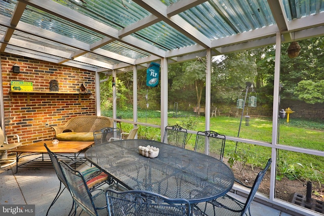 view of sunroom