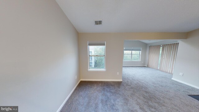 unfurnished room with carpet floors