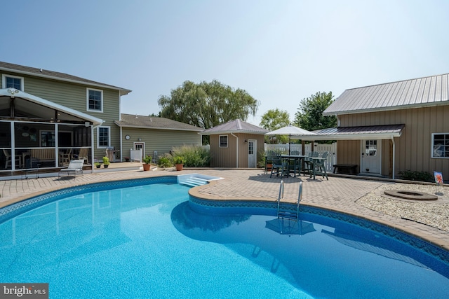 view of pool with a patio area