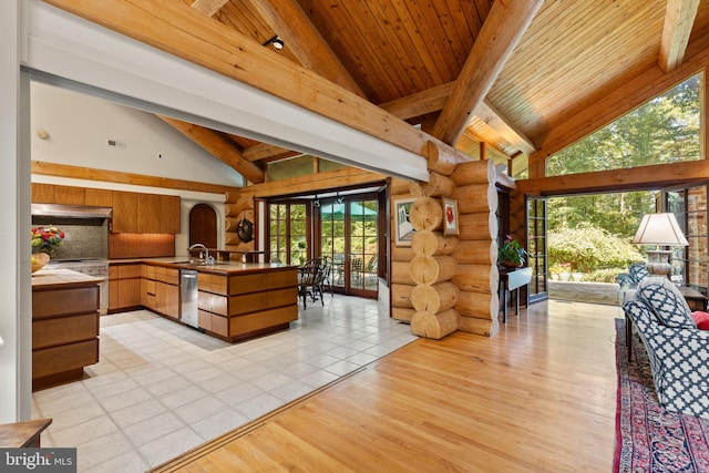 welcome area with a sink and visible vents