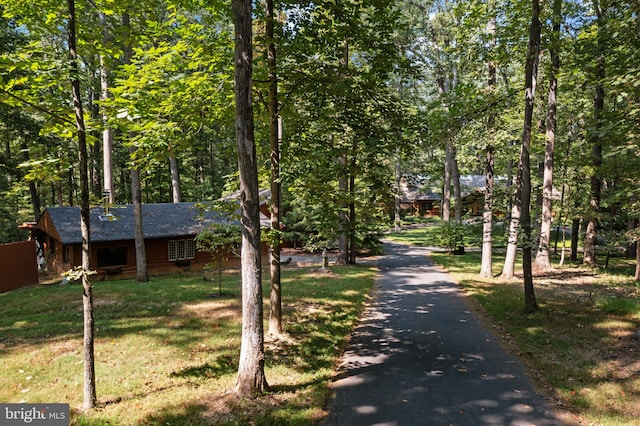 view of road featuring driveway