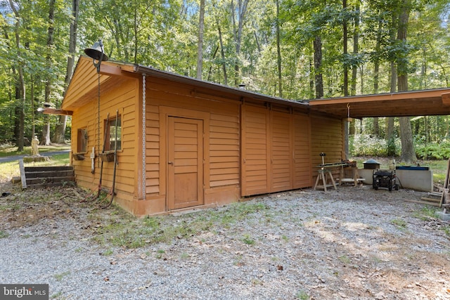 view of outdoor structure