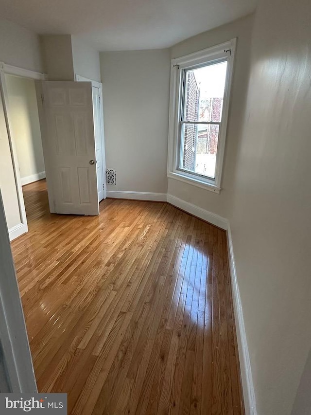 unfurnished bedroom featuring light hardwood / wood-style floors