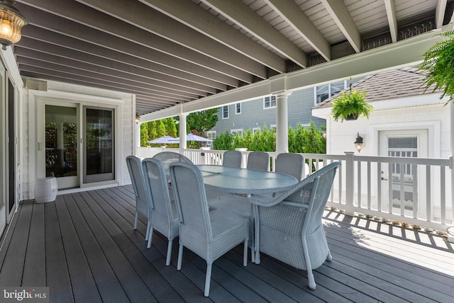 view of wooden deck