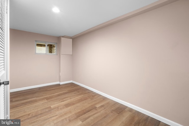 empty room featuring hardwood / wood-style floors