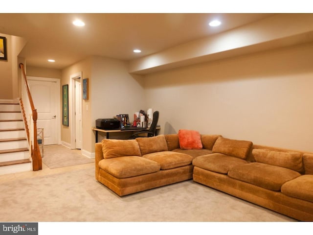 view of carpeted living room