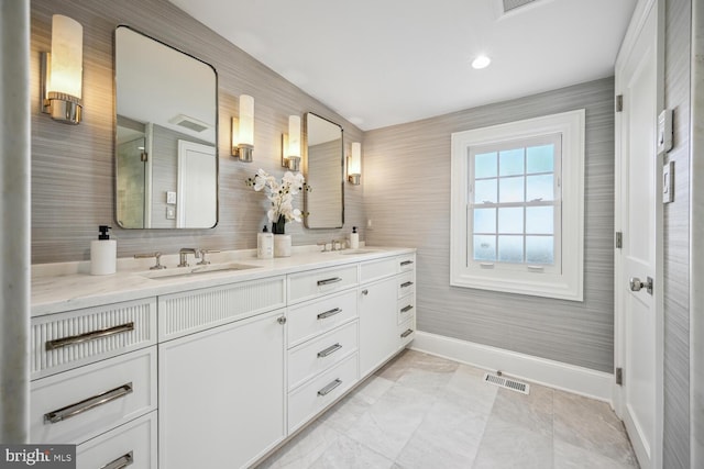 bathroom featuring vanity