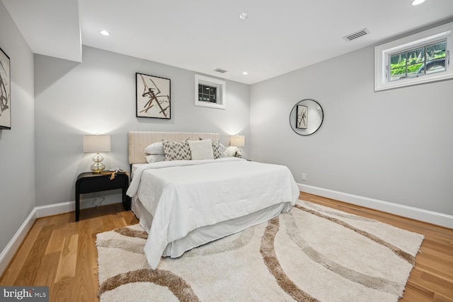 bedroom featuring hardwood / wood-style flooring