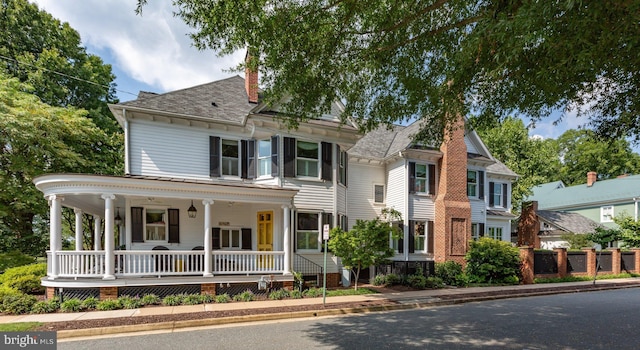 view of front of house with a porch