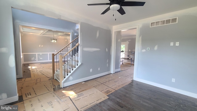 unfurnished room featuring ceiling fan