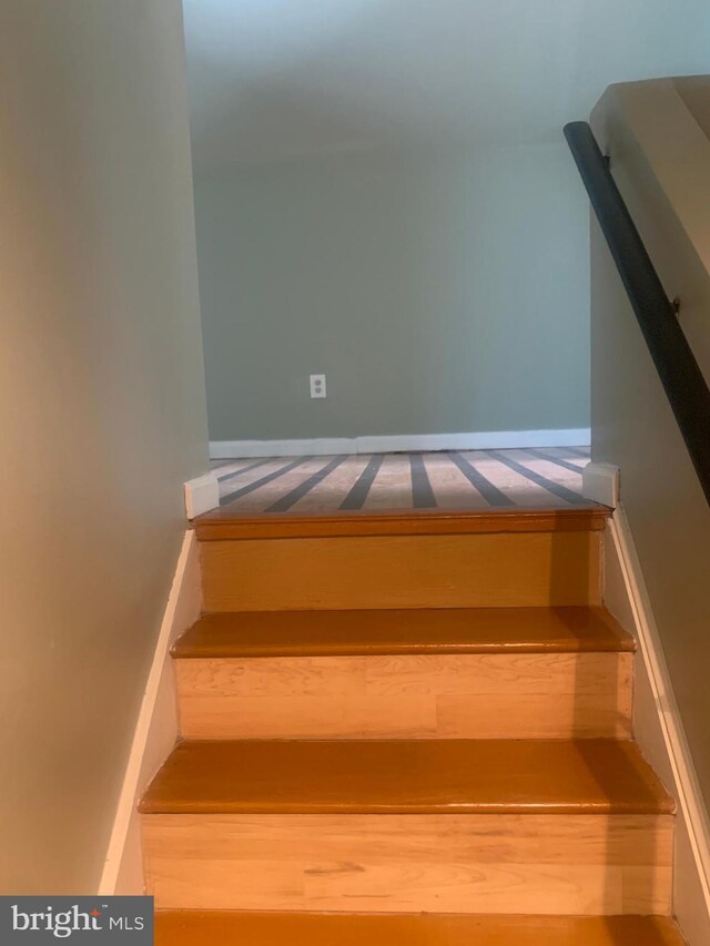 empty room with light wood-type flooring