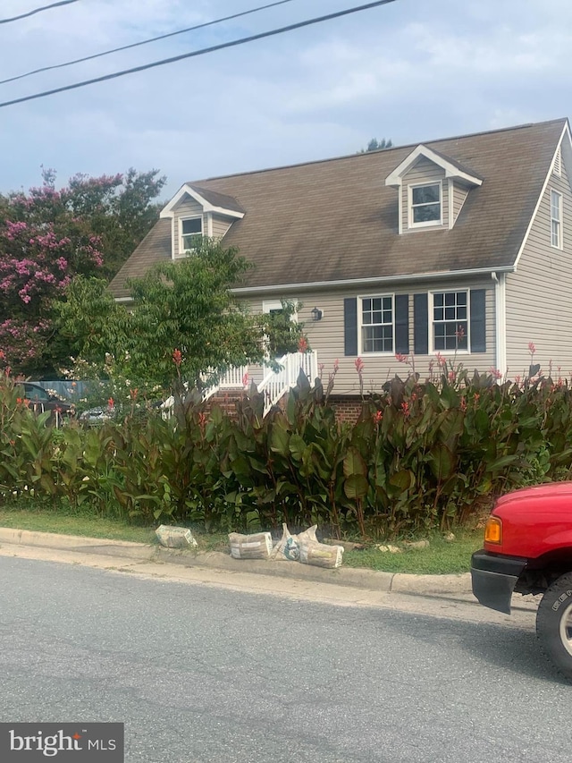 view of cape cod home