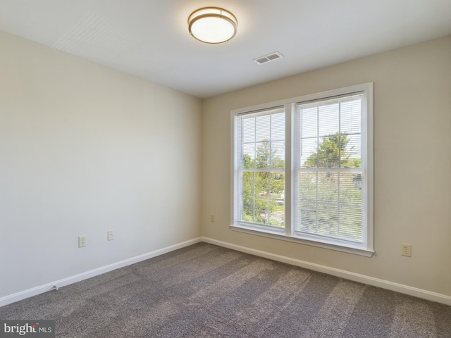 unfurnished room with carpet flooring