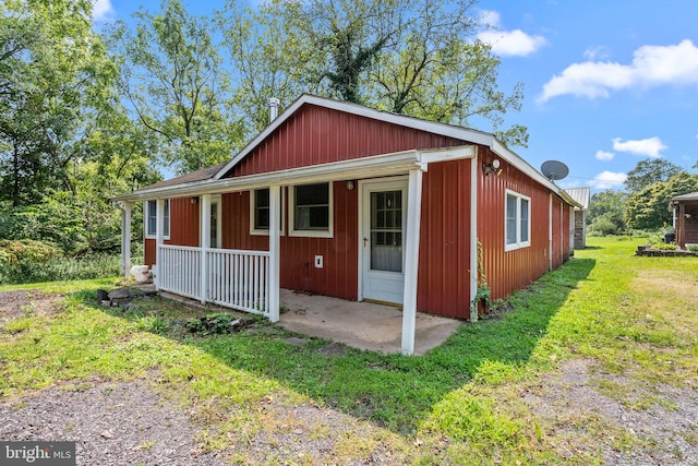 exterior space with a front lawn