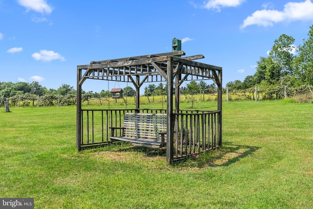 exterior space featuring a pergola