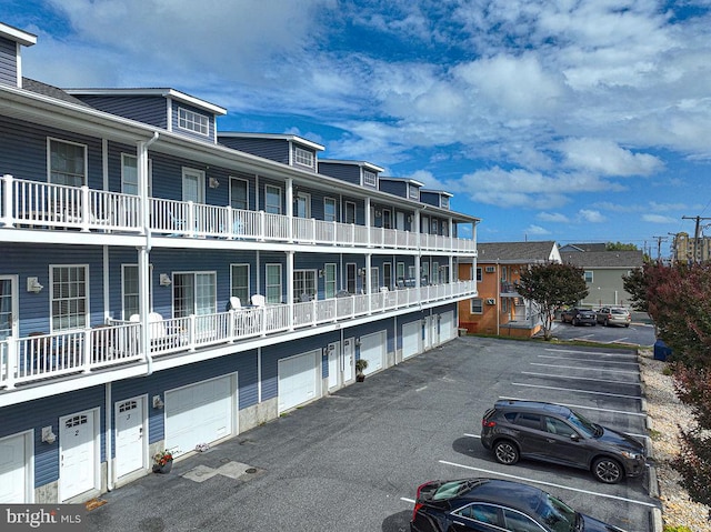 view of building exterior with a garage