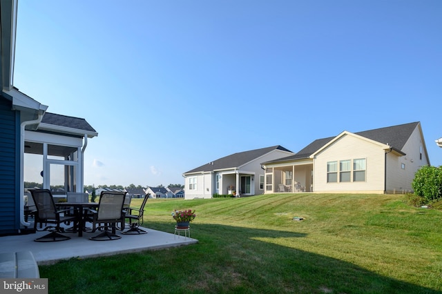 view of yard with a patio