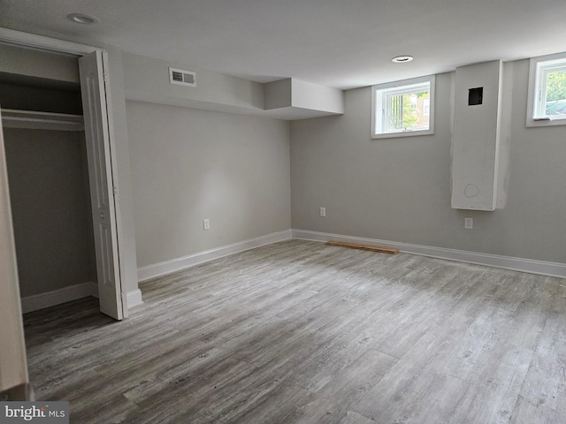 interior space featuring light hardwood / wood-style floors