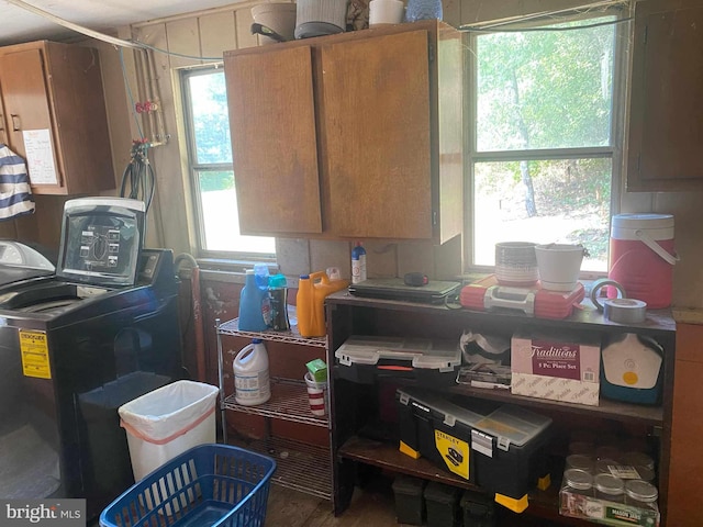 kitchen with washer / clothes dryer