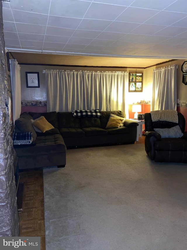 view of carpeted living room