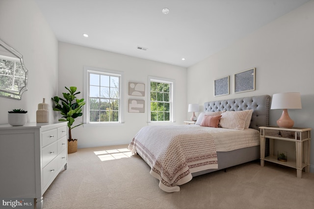 view of carpeted bedroom