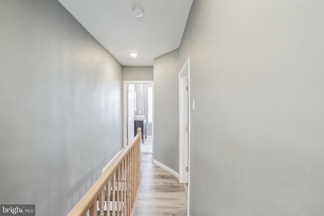 hallway featuring light hardwood / wood-style floors