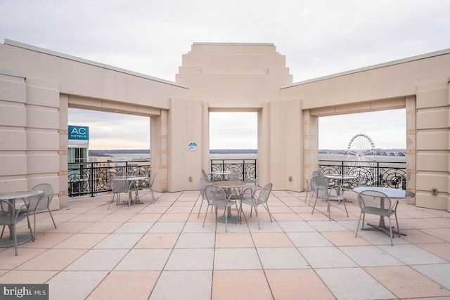 view of patio with outdoor dining area