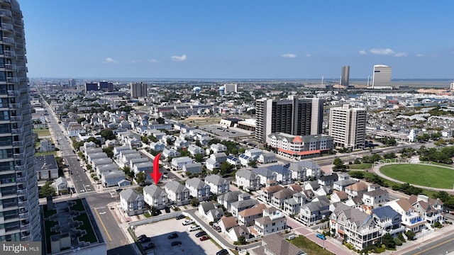 aerial view with a view of city