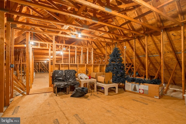 view of attic