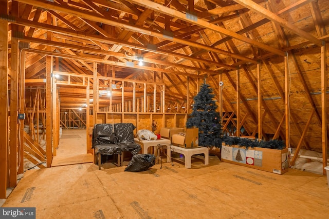 view of attic