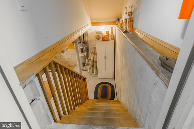 stairway with water heater