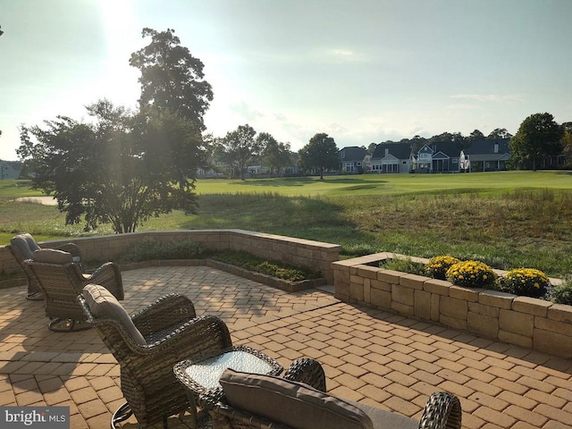 view of patio / terrace with a residential view