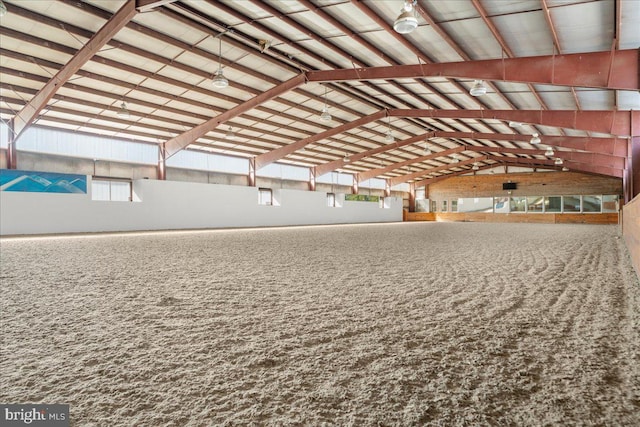 view of horse barn