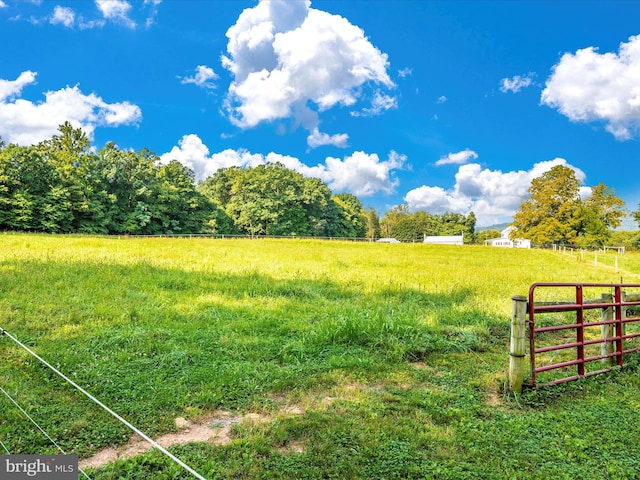 view of yard featuring a rural view