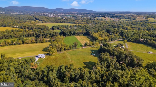 aerial view featuring a mountain view