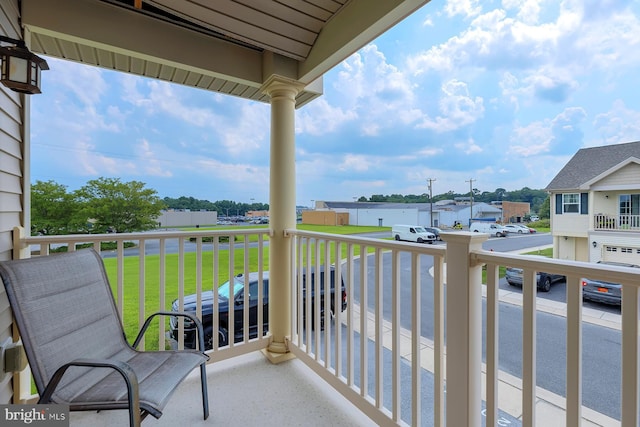 balcony with a residential view