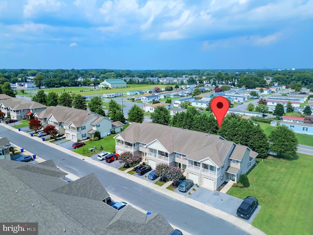 birds eye view of property featuring a residential view