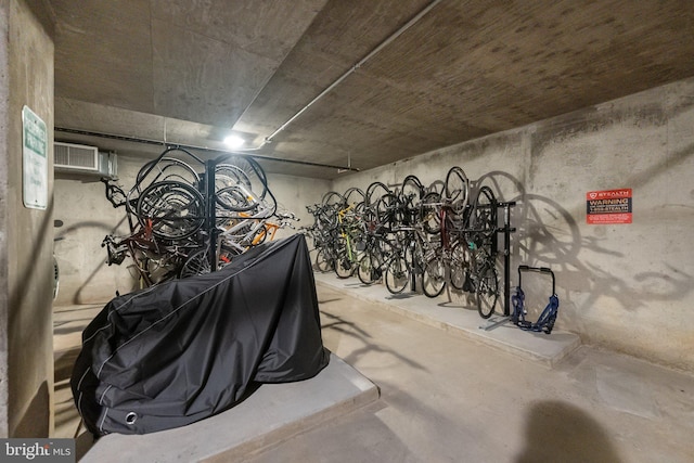 garage with bike storage