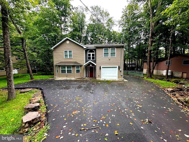 view of property featuring a garage