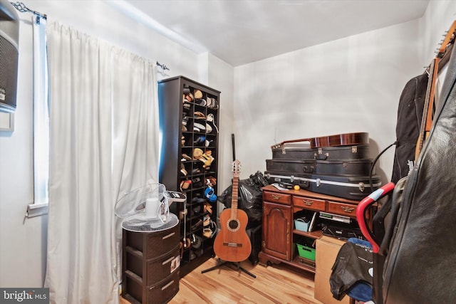 office area featuring wood-type flooring