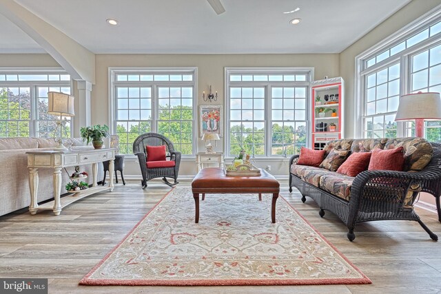 view of sunroom