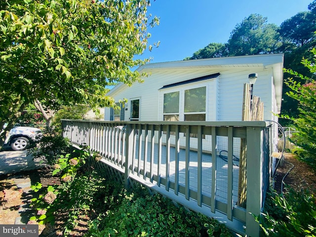 exterior space with a wooden deck