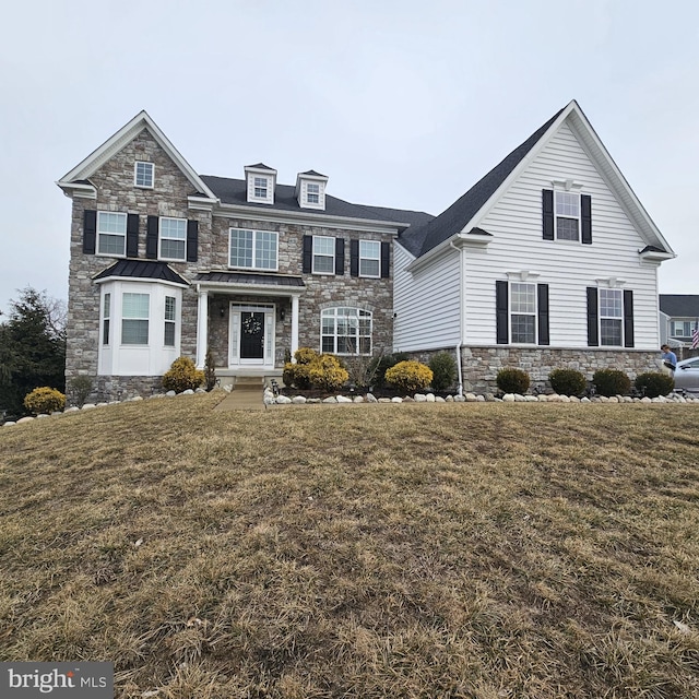 front of property with a front yard