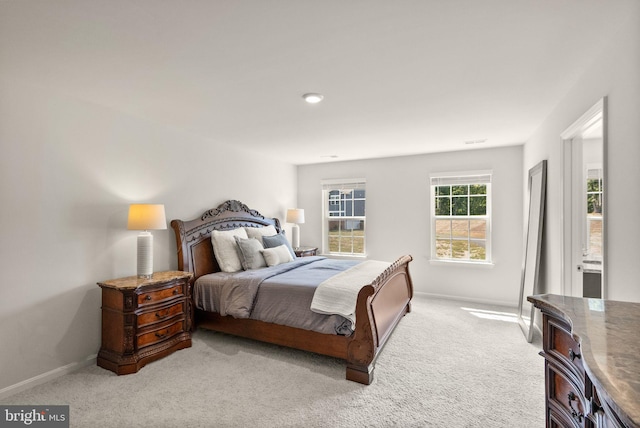 view of carpeted bedroom