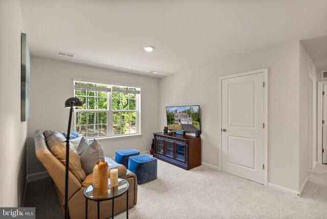 view of carpeted living room